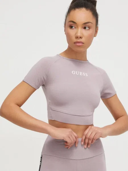 Тениска Guess ALINE лилаво виолетово