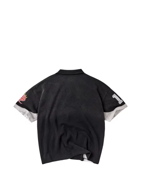 Tricou polo Vale cu autograf negru