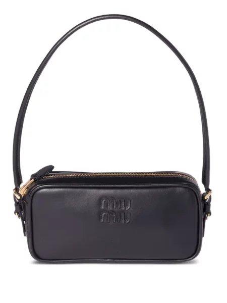 Geanta de piele Miu Miu din piele negru