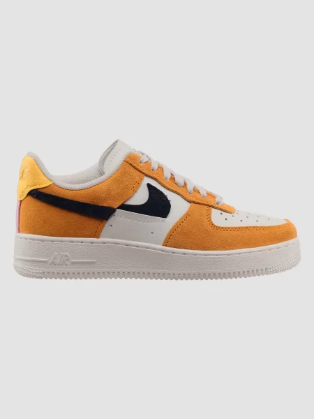 Кожаные кроссовки Nike Air Force 1 оранжевые