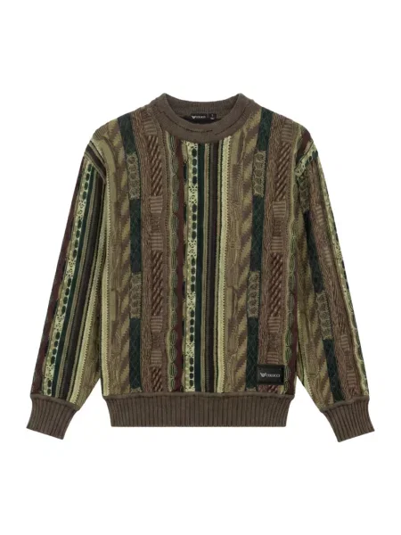 Dzianinowy sweter Carlo Colucci zielony