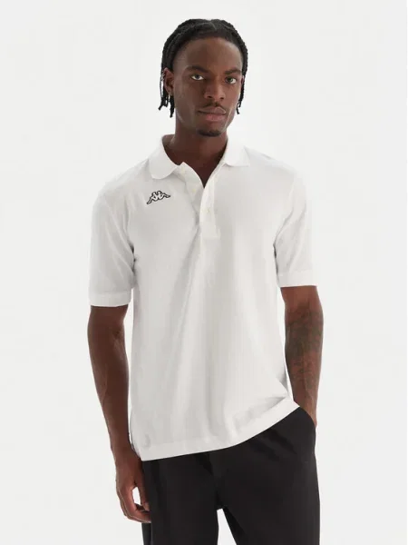 Kappa Tricou polo Logo Sharas Mss alb