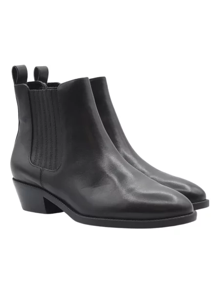 Botki Ralph Lauren skórzane czarne