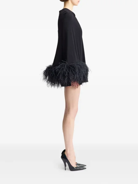 Rochie mini 16arlington cu pene de costum negru