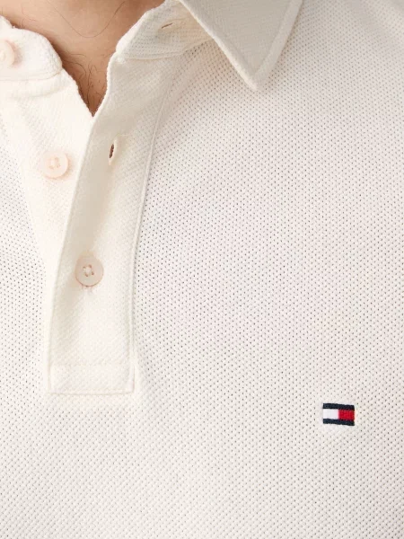 Tommy Hilfiger тениска с яка мъжка от бежово