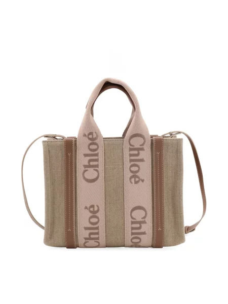 Shopperka Chloe skórzana beżowa
