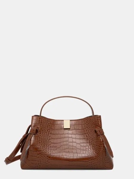 Yuzefi geantă crossbody pentru femei din piele GYOZA maro