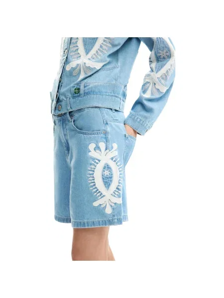 Pantaloni Desigual albastru