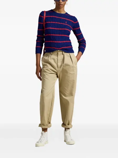 Căciulă Polo Ralph Lauren cu broderie cu dungi cowboy roșu