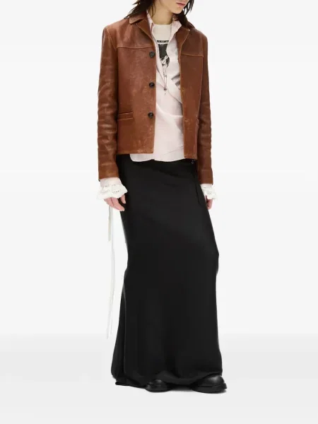 Geanta de piele Ann Demeulemeester maro