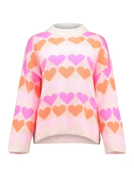 Hailys Pulover fildeş fucsia / rosé portocaliu