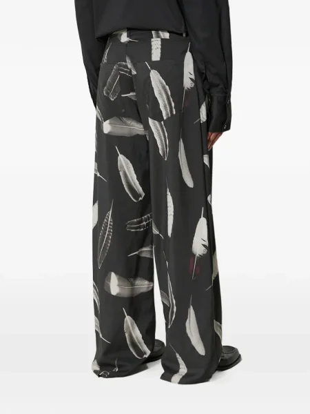 Kalhoty County Of Milan z peří černé