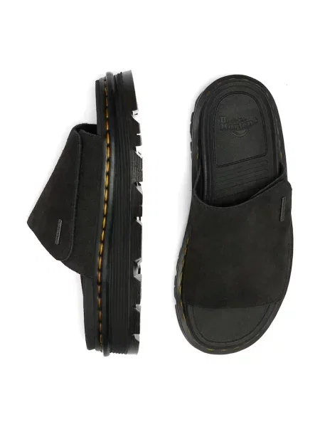 Замшевые шлепанцы Dr. Martens на платформе