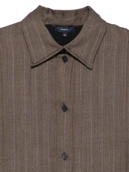 Cămașă Soeur cu model herringbone maro