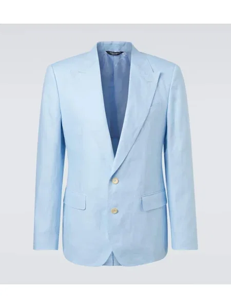 Laneni blazer Dolce&gabbana modra