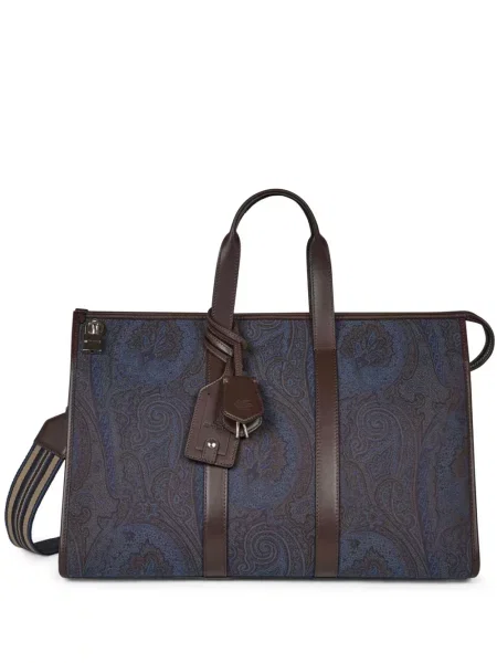 Geantă de călătorie Etro cu imagine cu model paisley maro