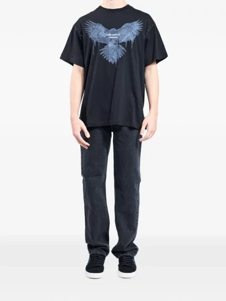 Tricou Just Cavalli cu imagine negru