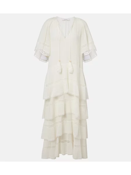 Rochie midi Dorothee Schumacher de mătase alb