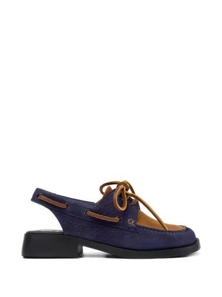 Обувки в стил дерби Camper с връзки с дантела синьо