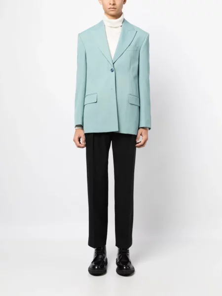 Vlněné kalhoty Paul Smith černé