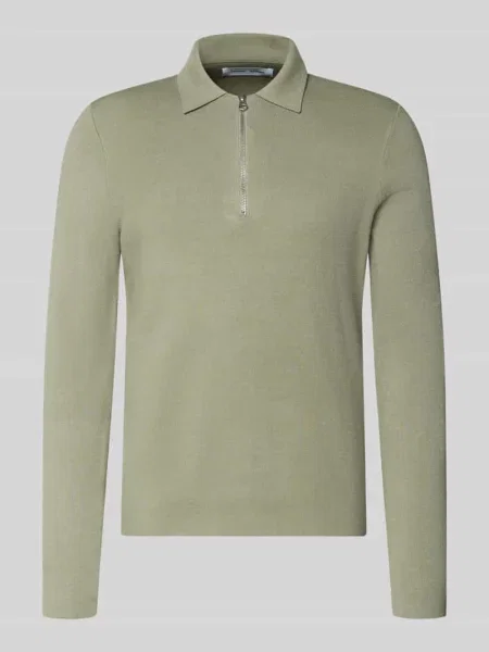 Sweter o kroju slim fit z kołnierzykiem polo model ‘GUNA’ Samsoe Samsoe