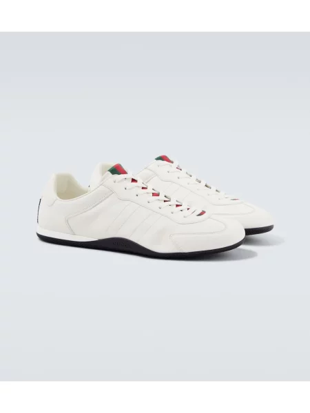Sneakerși Gucci din piele alb