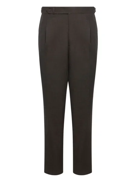 Pantaloni Franzese Collection plisate maro
