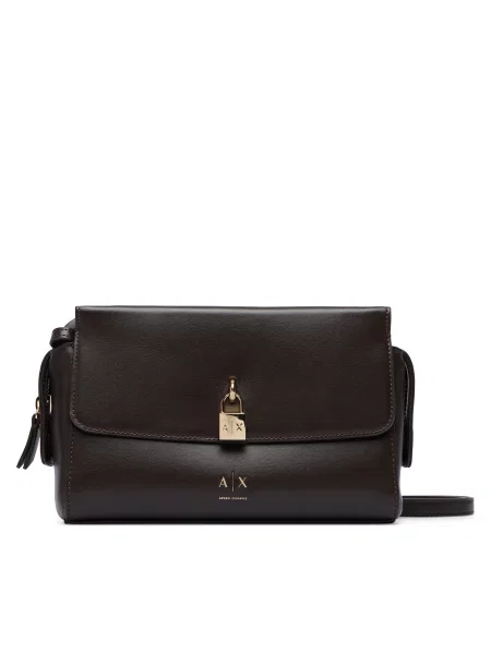 Τσάντα Armani Exchange Σκούρο καφέ