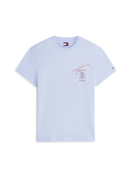Tommy Jeans Tricou CITY SIGN șamoa / albastru deschis / mov prună negru
