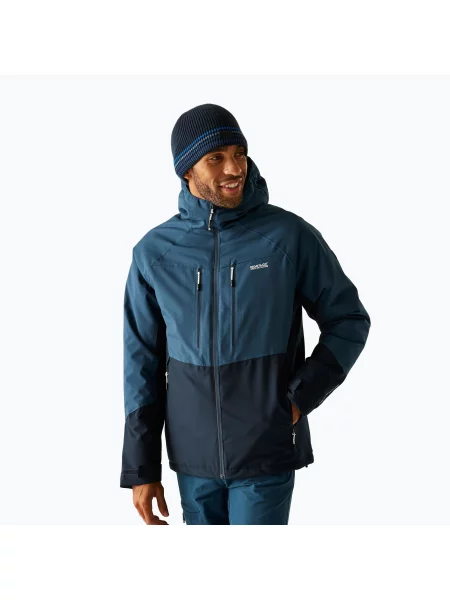 Мъжко непромокаемо яке REGATTA Highton Stretch Padded moonlight denim/navy синьо