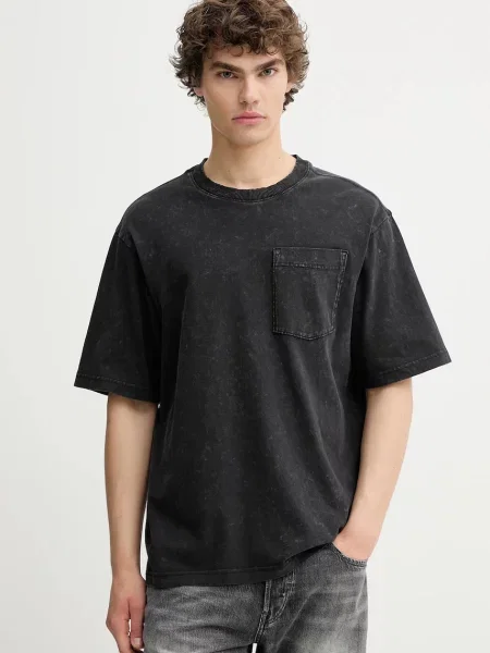G-Star t-shirt gładki czarny