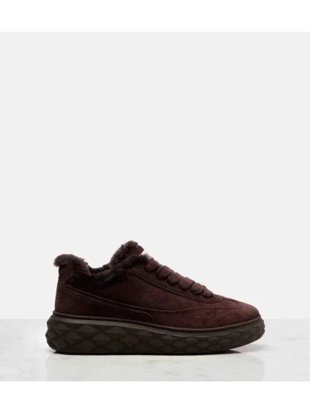 Sneakerși Jimmy Choo din piele de căprioară maro