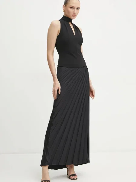 Блузка Guess FANNIE однотонна чорний