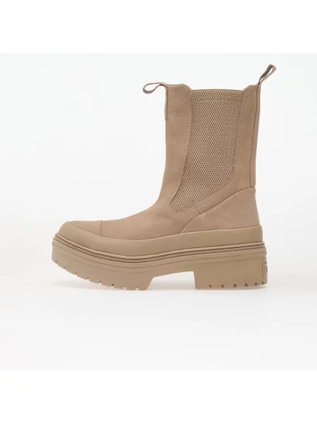 Велурени боти челси Converse Chuck Taylor All Star Lugged Heel Nu с платформа бежово