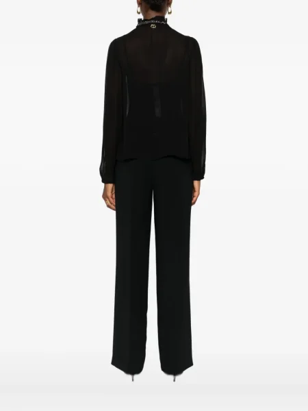 Bluză Twinset cu volane negru