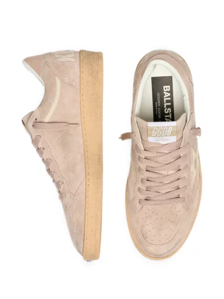 Велурени маратонки Golden Goose Ball Star розово