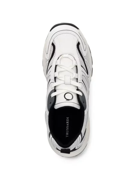Sneakerși Trussardi plasă alb