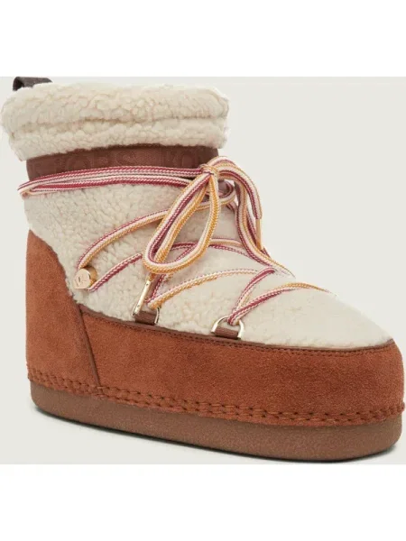 Michael Kors Bocanci ZELDA | piele întoarsă | shearling maro