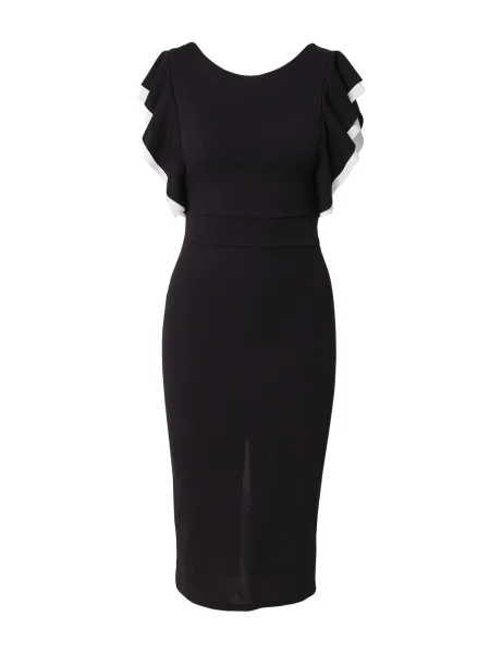 WAL G. Rochie de cocktail KELLY negru alb