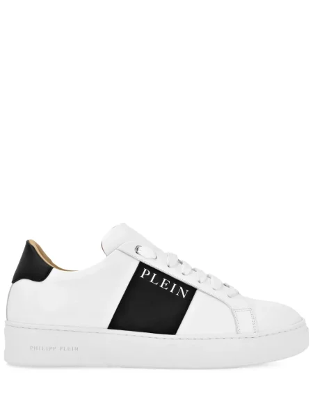 Sneakerși Philipp Plein din piele alb
