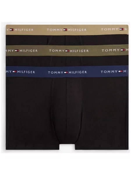Bokserki Tommy Hilfiger Trunk niebieskie beżowe 3 sztuki S czarne