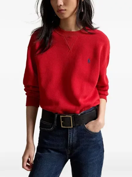 Gulerat pulover Polo Ralph Lauren cu autograf alergare verde