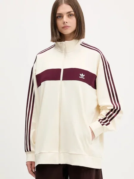 Суитчър Adidas Originals на райета с принт бежово