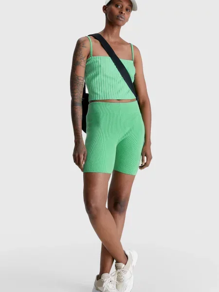 Трикотажные велоспорт спортивные шорты Calvin Klein Jeans зеленые