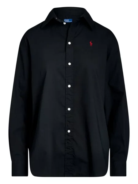 Tricou polo Polo Ralph Lauren cu dungi cu două rânduri de nasturi cu aplicații negru