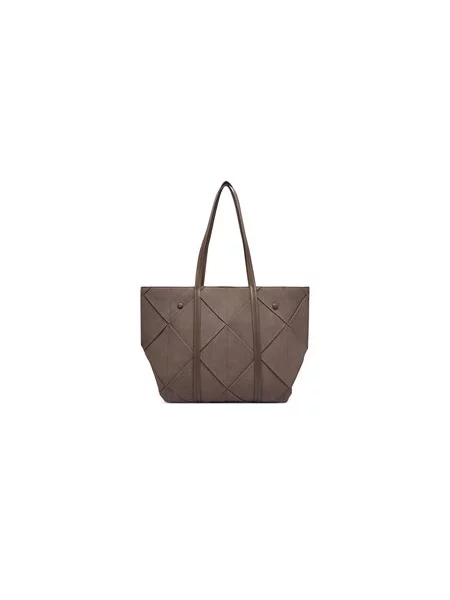Torbica Calvin Klein Woven Sueded Carryall smeđa