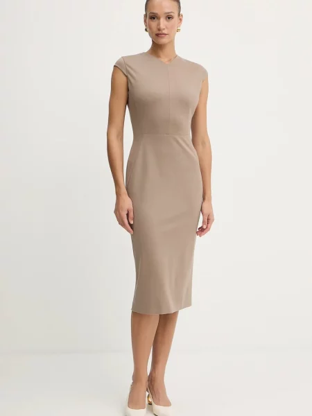 BOSS Sukienka biznesowa Dulisa Kobiety jednolity 34 brązowy