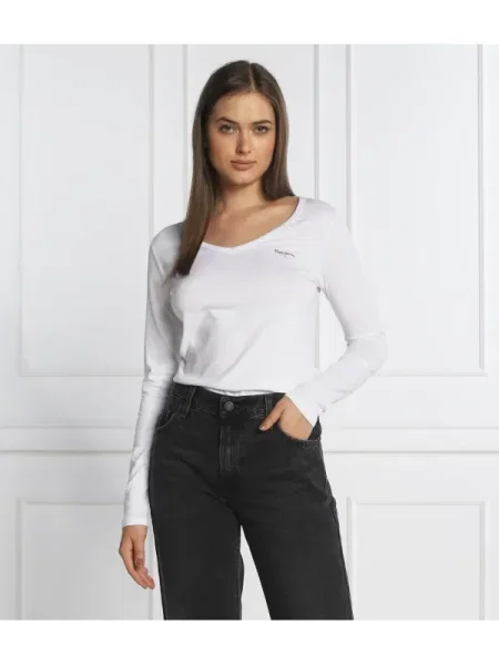 Pepe Jeans London hanorac CORINE alb