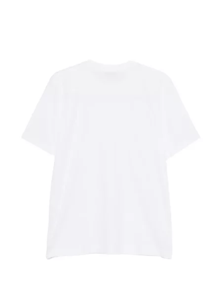 Tricou Cdlp cu decolteu rotund alb