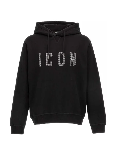 Pulover Dsquared s kapuco črna